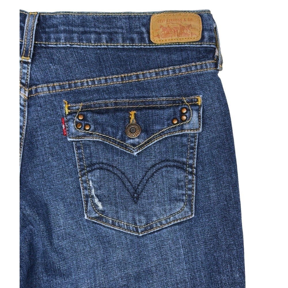 Levi's 515 Boot Cut Women's Jeans 8M Medium Wash Pocket Flap Barn Jeans Levi